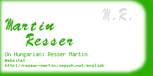 martin resser business card